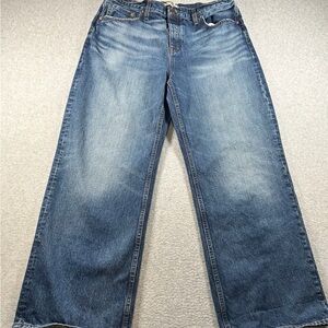 Madewell Women's Low Slung Flare Wide Leg Jeans in Blue